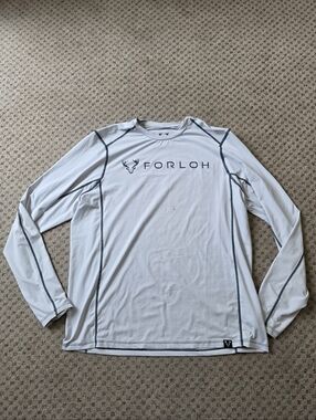 Forloh White Performance Long Sleeve Shirt